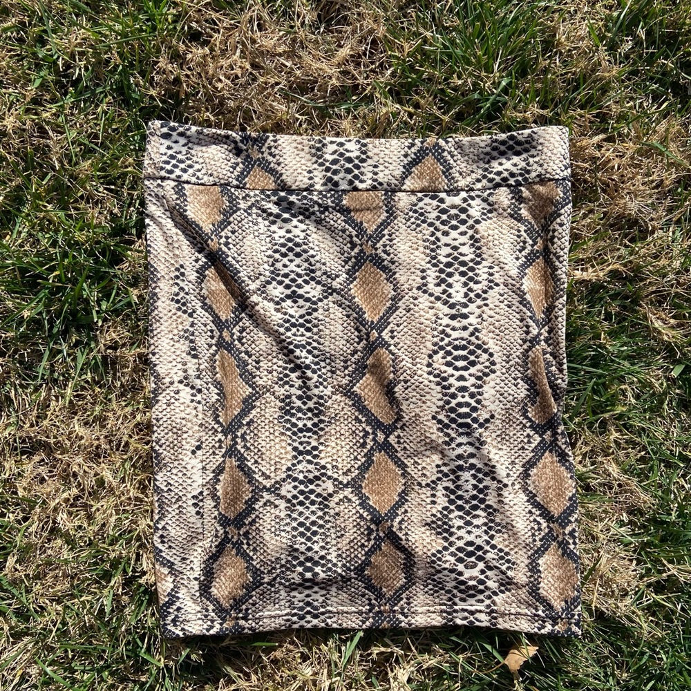 Snake print skirt